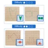 Kreatywna grafika - gumki / gwoździe - drewniana tablica puzzli - zabawka edukacyjnaEdukacja