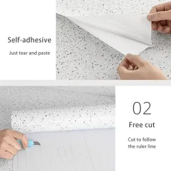 Decorative wallpaper - wall / furniture sticker - self-adhesive - waterproof - marble gravelFurniture