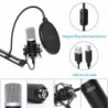 Podcast condenser microphone - professional PC streaming cardioid - kit - USB - 192kHZ/24bitMicrophones