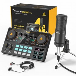 LITE AM200-S1 - all-in-one microphone - mixer kit - audio interface - with condenser microphone / earphonesMicrophones