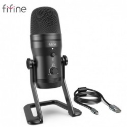 FIFINE - mikrofon do nagrywania - podcast - USB - dla PC / PS4 / MacMikrofony