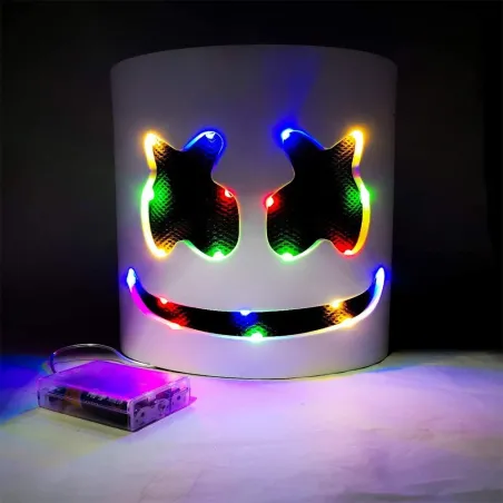 Kask Marshmallow DJ - świecąca maska pełnotwarzowa - z LEDParty