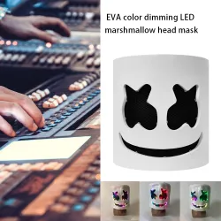 Kask Marshmallow DJ - świecąca maska pełnotwarzowa - z LEDParty