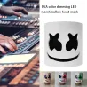 Kask Marshmallow DJ - świecąca maska pełnotwarzowa - z LEDParty