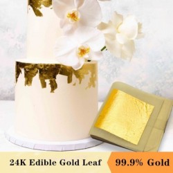24K złota folia - arkusze liści - jadalne - do dekoracji ciast / żywnościPieczenie