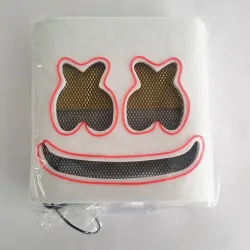 Kask Marshmallow DJ - świecąca maska pełnotwarzowa - z LEDParty