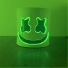 Marshmallow DJ helmet - luminous face mask - with LEDParty