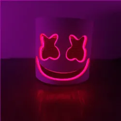 Kask Marshmallow DJ - świecąca maska pełnotwarzowa - z LEDParty