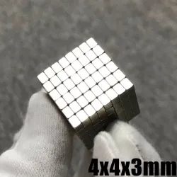 N35 - neodymium magnets - strong magnet block - cube - 4 * 4 * 3mm 50 piecesN35