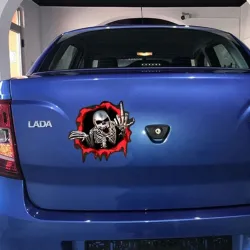 Skull finger design - vinyl car stickerStickers