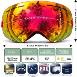 Gogle narciarskie - wymienne soczewki - podwójna warstwa - przeciwmgielne - okulary snowboardowe - UV 400Ski glasses