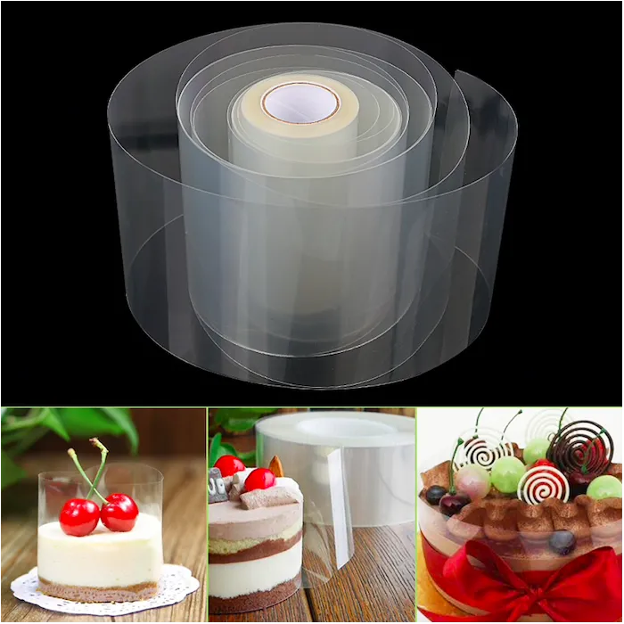 Transparent - side cake membrane - plastic wrap - 8cm * 10m / 10cm * 10mBakeware
