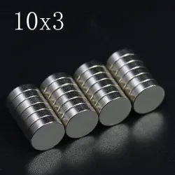 N35 - magnes neodymowy - super mocny okrągły krążek - 10mm x 3mmN35