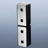 N52 - neodymium magnet - strong countersunk block - 40mm * 20mm * 5mm - with double 5mm hole - 3 piecesN52