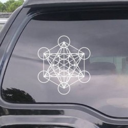 Kostka Metatrona - naklejka świętej geometrii - na samochód / laptop / oknoNaklejki