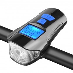 Bicycle front light - with bike computer - speedometer - LCD - USB - waterproofLights