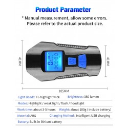 Bicycle front light - with bike computer - speedometer - LCD - USB - waterproofLights