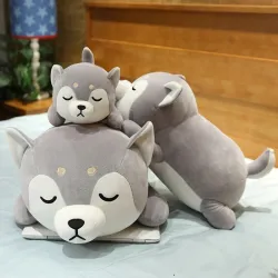 Leżący pies Husky - pluszowa zabawka - poduszkaZabawki Pluszowe
