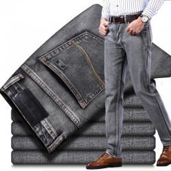 Klasyczne męskie jeansy - spodnie ze streczem - regular fitSpodni