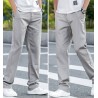 Męskie letnie spodnie - cienkie - proste - bawełnianeSpodni