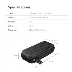 M2PH01 - HDD - obudowa dysku twardego - torba do przechowywania - twarda EVAExternal HDD case