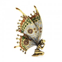 Broszka vintage - wróżka ze skrzydłami motylaBroszki