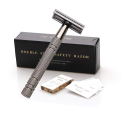 Shaving razor - double edge - with 10 shaving bladesShaving