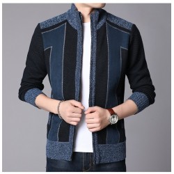 Thick warm sweater - short jacket with zipper - cashmere / wool / fleeceJackets