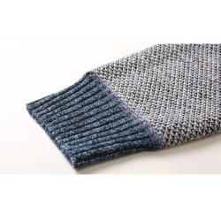 Gruby ciepły sweter - krótka kurtka z zamkiem - kaszmir / wełna / polarKurtki