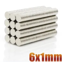 N35 - neodymium magnet - mini round disc - 6 * 1mm - 6 * 20mm - 100 piecesN35