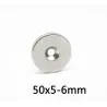 N35 - neodymium magnet - round countersunk - 50 * 5mm - with 6mm holeN35