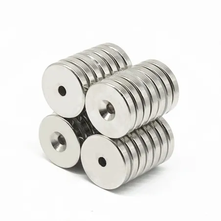 N35 - neodymium magnet - round countersunk - 50 * 5mm - with 6mm holeN35