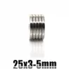 N35 - magnes neodymowy - okrągła tarcza z łbem stożkowym - 25 * 3mm - z otworem 5mm - 5 sztukN35