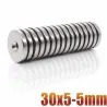N35 - neodymium magnet - round countersunk disc - 30 * 5mm - with 5mm holeN35