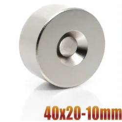 N35 - neodymium magnet - round countersunk disc - 40 * 20mm - with 10mm holeN35