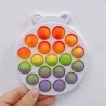 Kolorowy push fidget - zabawka antystresowa - tęczowy Pop ItFidget spinner