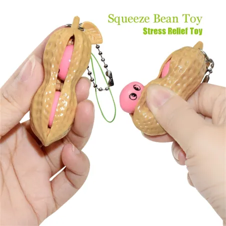 Fasolka do wyciskania - antystresowa zabawka fidget - z breloczkiemBreloczki Do Kluczy