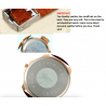 Gnova - platinum Quartz watch - with three-layer genuine leather strapBracelets