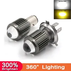 Żarówka motocyklowa - H4 / BA20D / P15D - 12V - LED High / Low Beam - 1200LMŚwiatła