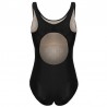 Jednoczęściowy kostium kąpielowy - czarny tył typu racer - wydrążonyStroje Kąpielowe