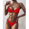 Sexy komplet bikini w prążki - styl brazylijski - z push upStroje Kąpielowe