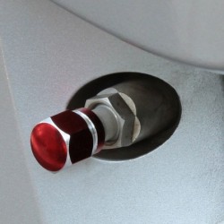 Universal car wheel valves - aluminum caps - hexagonal - 4 piecesWheel parts