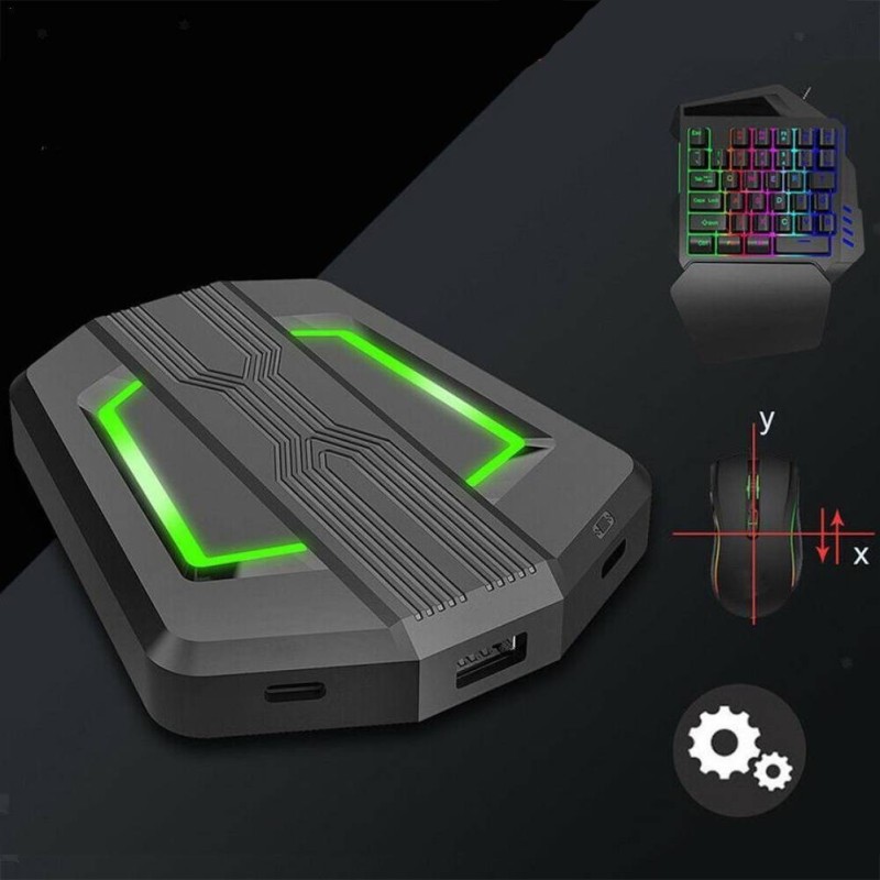 Gamepad do gier - klawiatura audio - konwerter myszy - adapter - dla konsoli PS4 / PS3 / Xbox One / Xbox 360 / N-SwitchKontroler