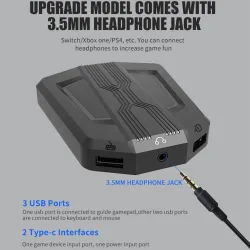 Gaming gamepad - audio keyboard - mouse converter - adapter - for PS4 / PS3 / Xbox One / Xbox 360 / N-Switch ConsoleControllers