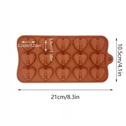 Silicone baking mould - diamond heart shaped - 8 / 15 holesBakeware