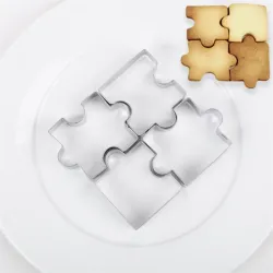 Foremka do wykrawania ciastek - w kształcie puzzla - stal nierdzewnaPieczenie