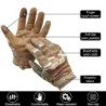 Wielofunkcyjne rękawice sportowe - funkcja ekranu dotykowego - antypoślizgowe - pełne palceRękawiczki