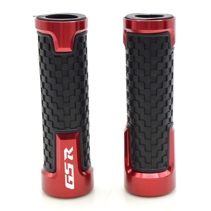 Motorcycle handlebar grips - aluminum / rubber - 22mm - for Suzuki / universalHand Grips & End