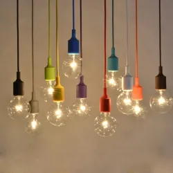 E27 - oprawka do lampy sufitowej - oprawka - linka silikonowa - 90cmOprawy oświetleniowe