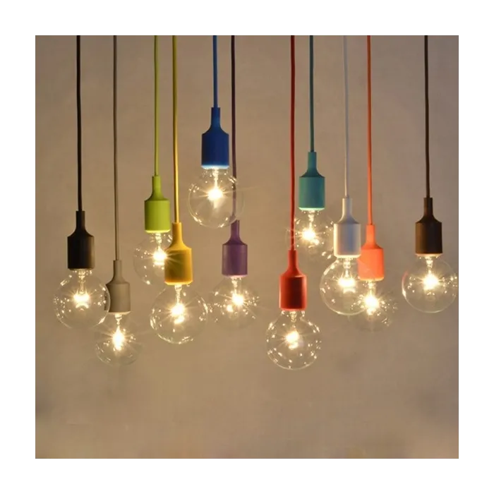 E27 - ceiling lamp holder - socket - silicone rope - 90cmLighting fittings